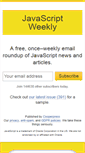 Mobile Screenshot of javascriptweekly.com