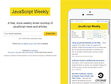 Tablet Screenshot of javascriptweekly.com